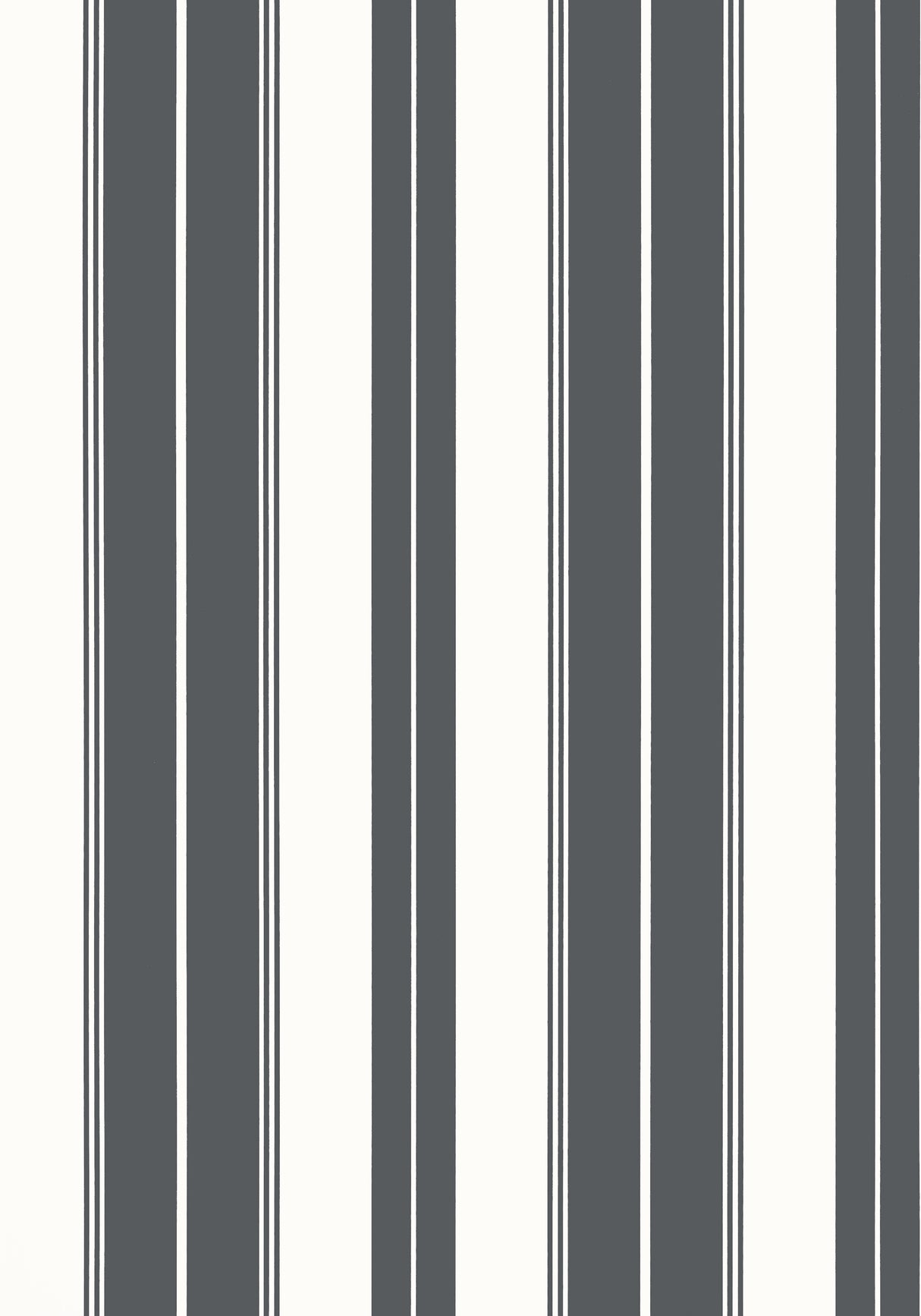 Thibaut T44050 NORFOLK STRIPE Charcoal Black Wallpaper