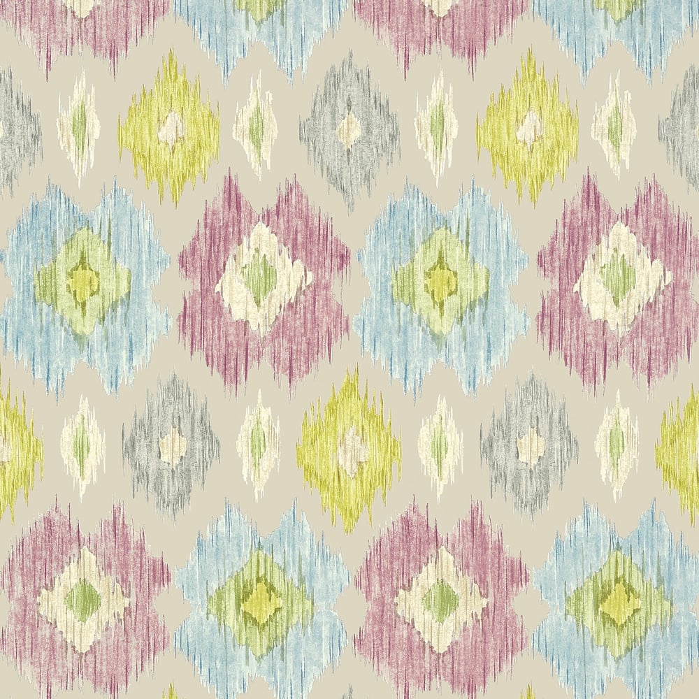 Thibaut T5731 BIMINI IKAT Grey Wallpaper