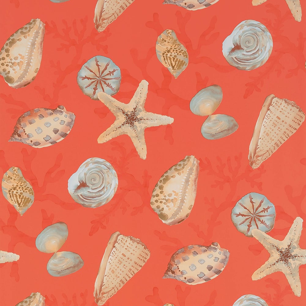 Thibaut T5761 CLEARWATER Coral Wallpaper