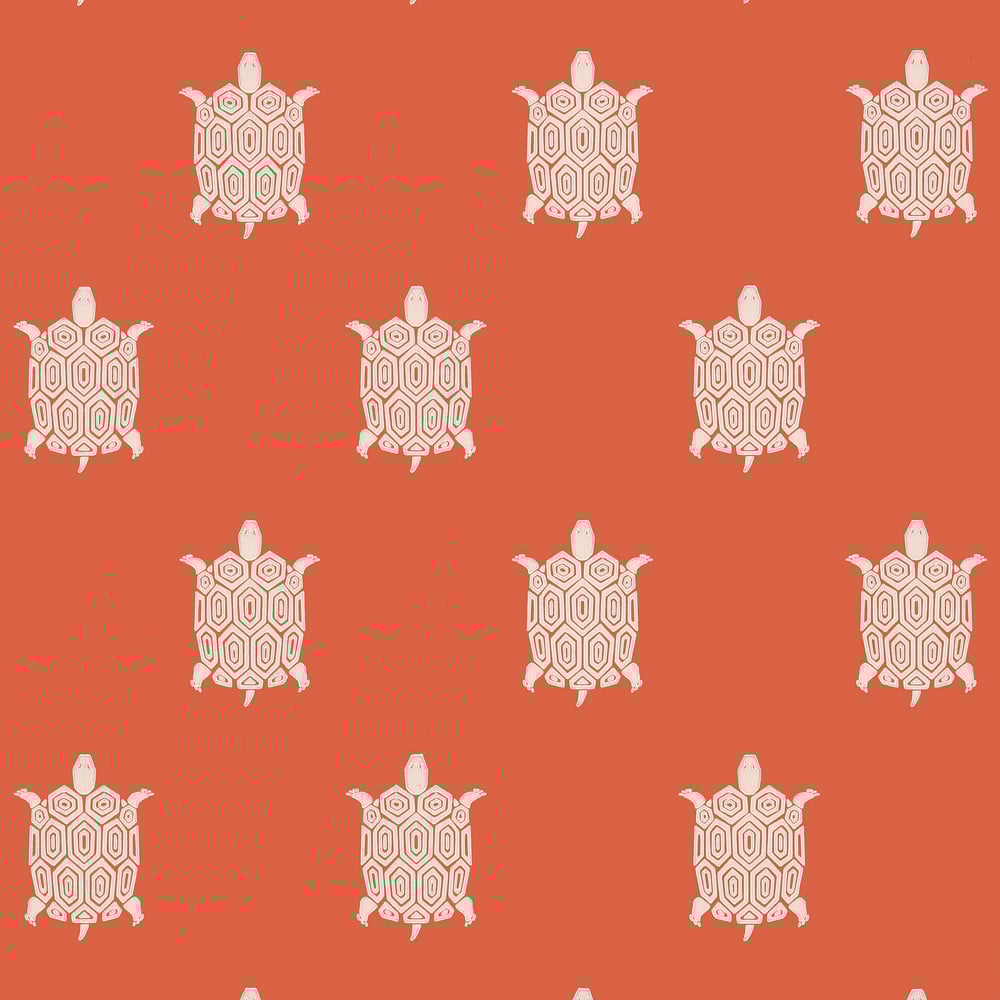 Thibaut T5769 TURTLE BAY Coral Wallpaper