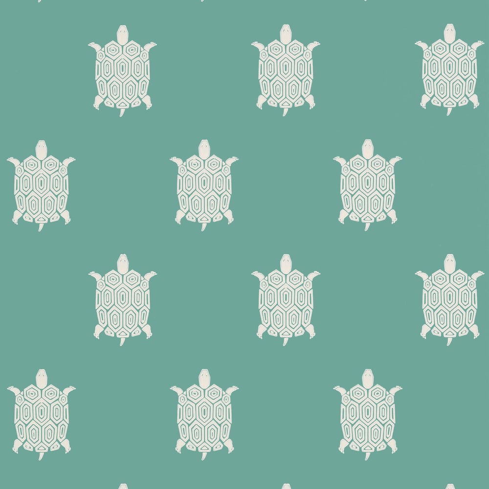 Thibaut T5773 TURTLE BAY Turquoise Wallpaper