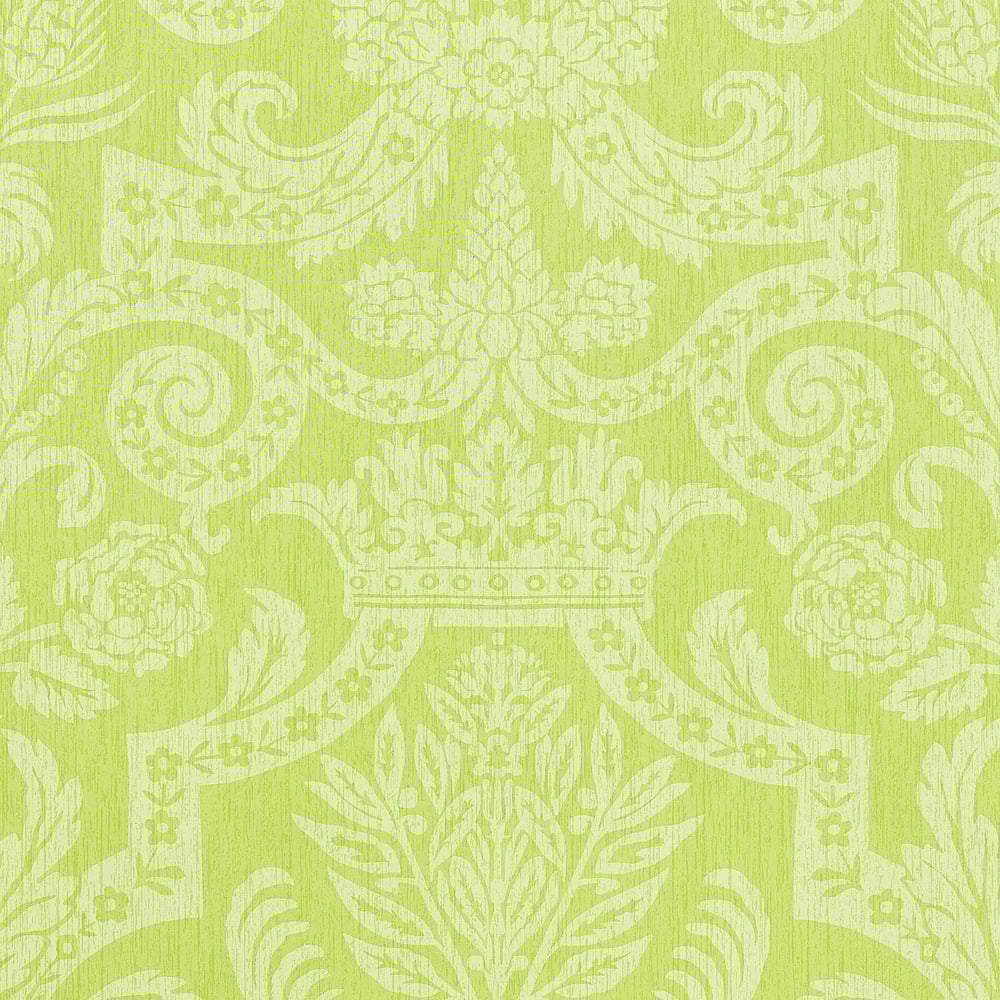 Thibaut T6023 HARVARD DAMASK Citrus Wallpaper