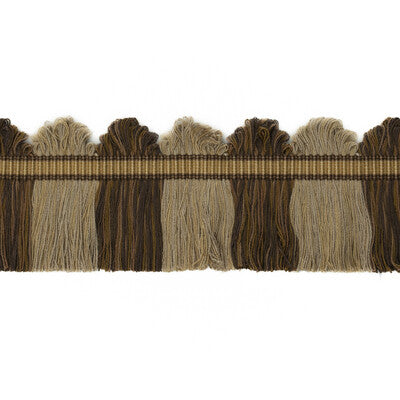 G P & J BAKER T6025.290.0 PERANDOR FAN TOP CUT FRINGE BROWN/BISCUIT TRIM - Eade's Wallpaper