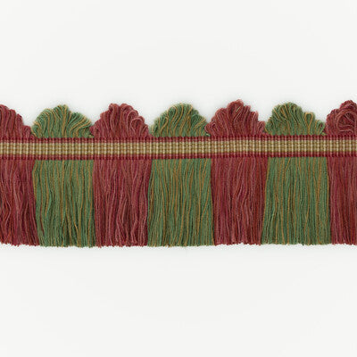 G P & J BAKER T6025.435.0 PERANDOR FAN TOP CUT FRINGE ROSE/GREEN TRIM - Eade's Wallpaper