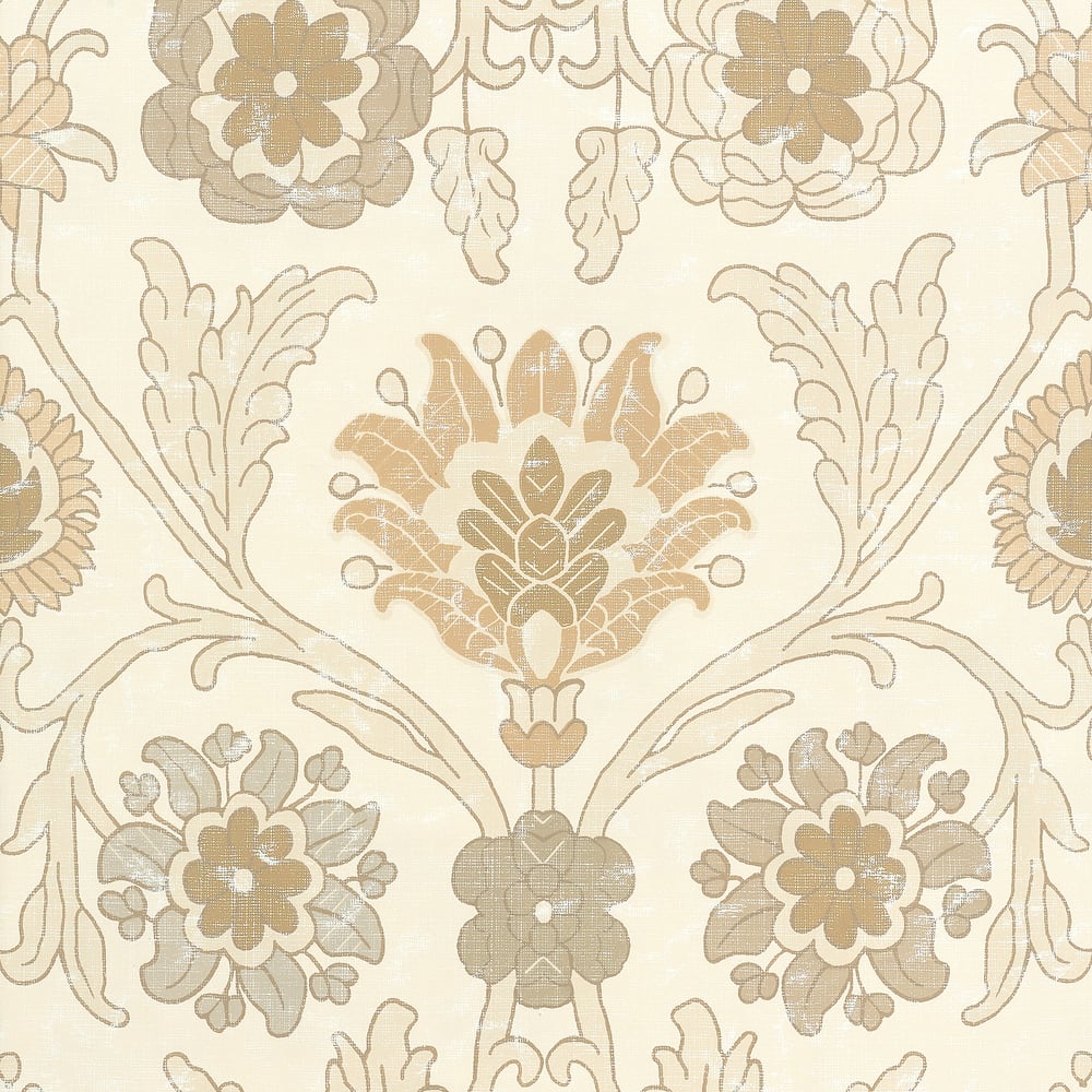 Thibaut T6056 BUCCINI Cream Wallpaper