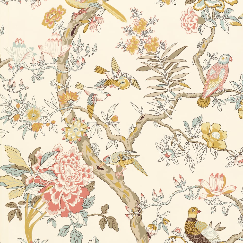 Thibaut T6059 PAPAGAYO Cream Wallpaper