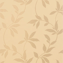 Thibaut T7063 EARTHVINE Metallic on Tan Wallpaper
