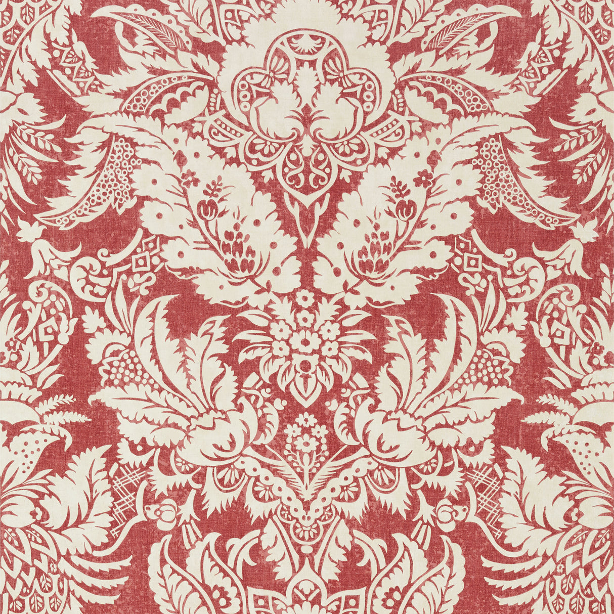 Thibaut T72584 CHARDONNET DAMASK Red Wallpaper