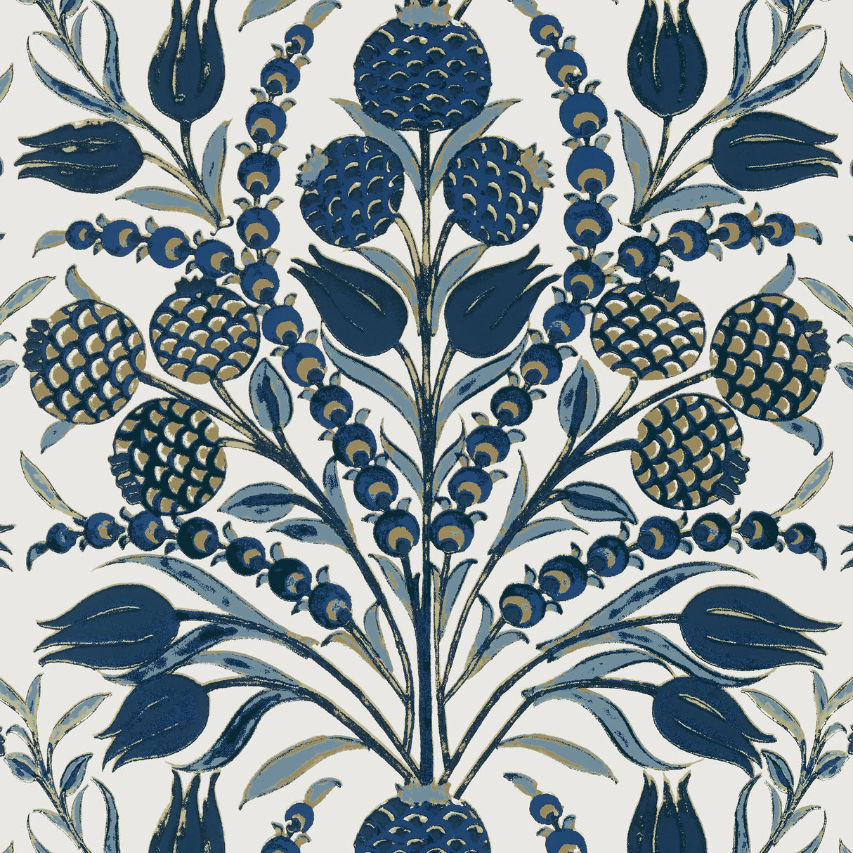 Thibaut T72603 CORNEILA Navy Wallpaper