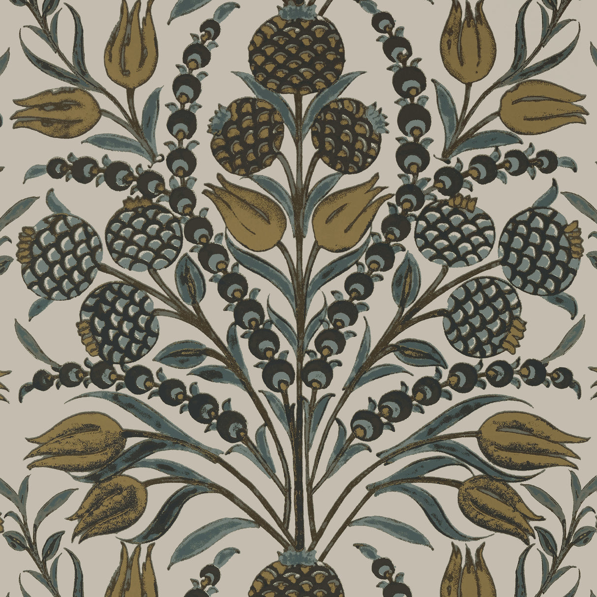Thibaut T72604 CORNEILA Grey and Gold Wallpaper