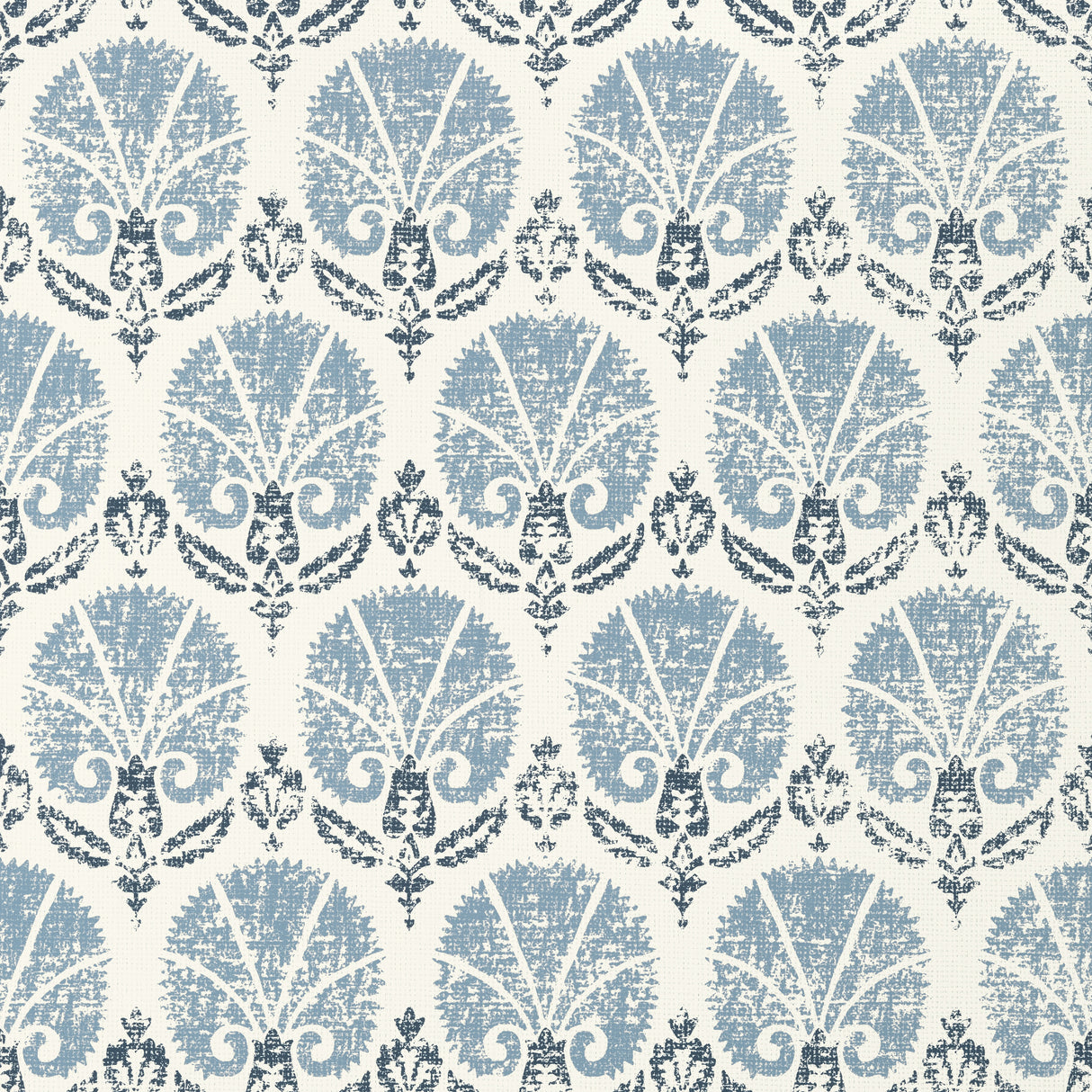 Thibaut T72611 TURKISH DAMASK Blue and White Wallpaper
