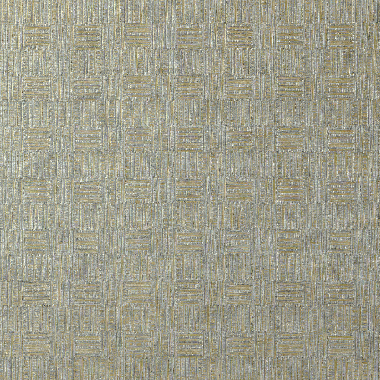 Thibaut T75085 TUNICA BASKET Grey with Metallic Gold Wallpaper