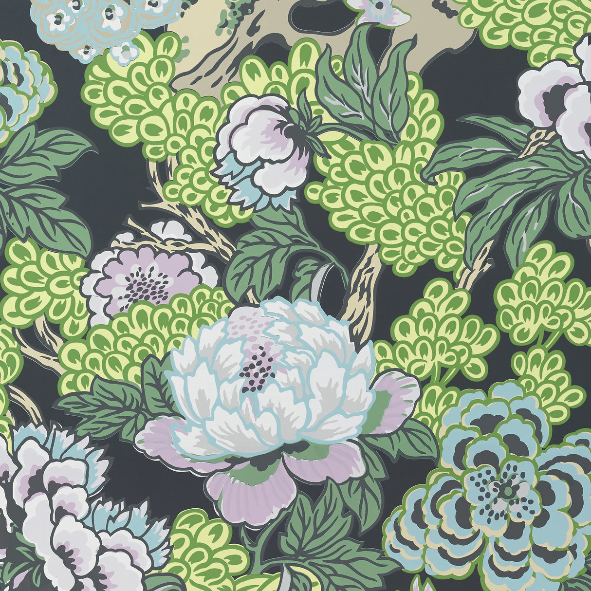 Thibaut T75484 HONSHU Grey Wallpaper