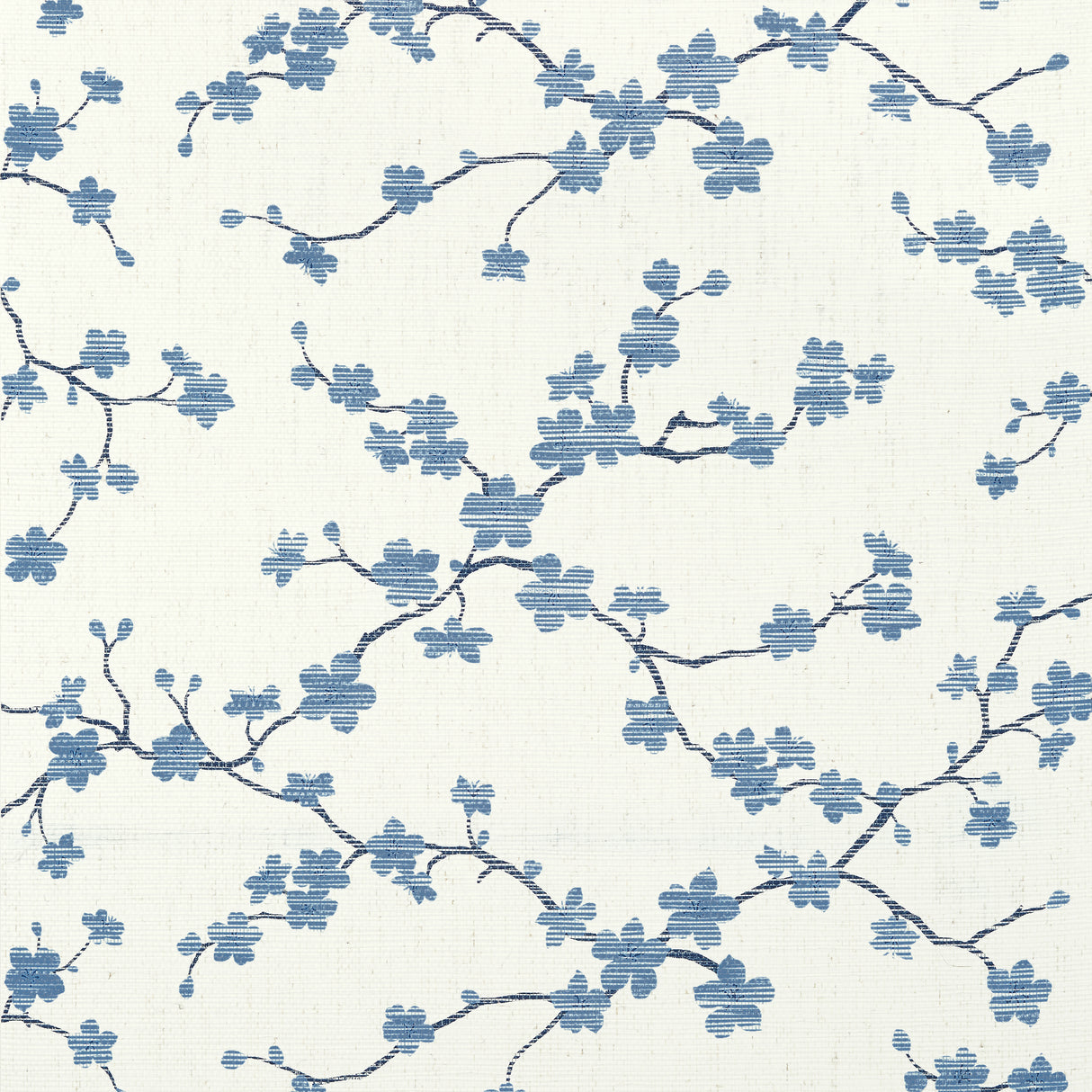Thibaut T75514 SAKURA Blue Wallpaper