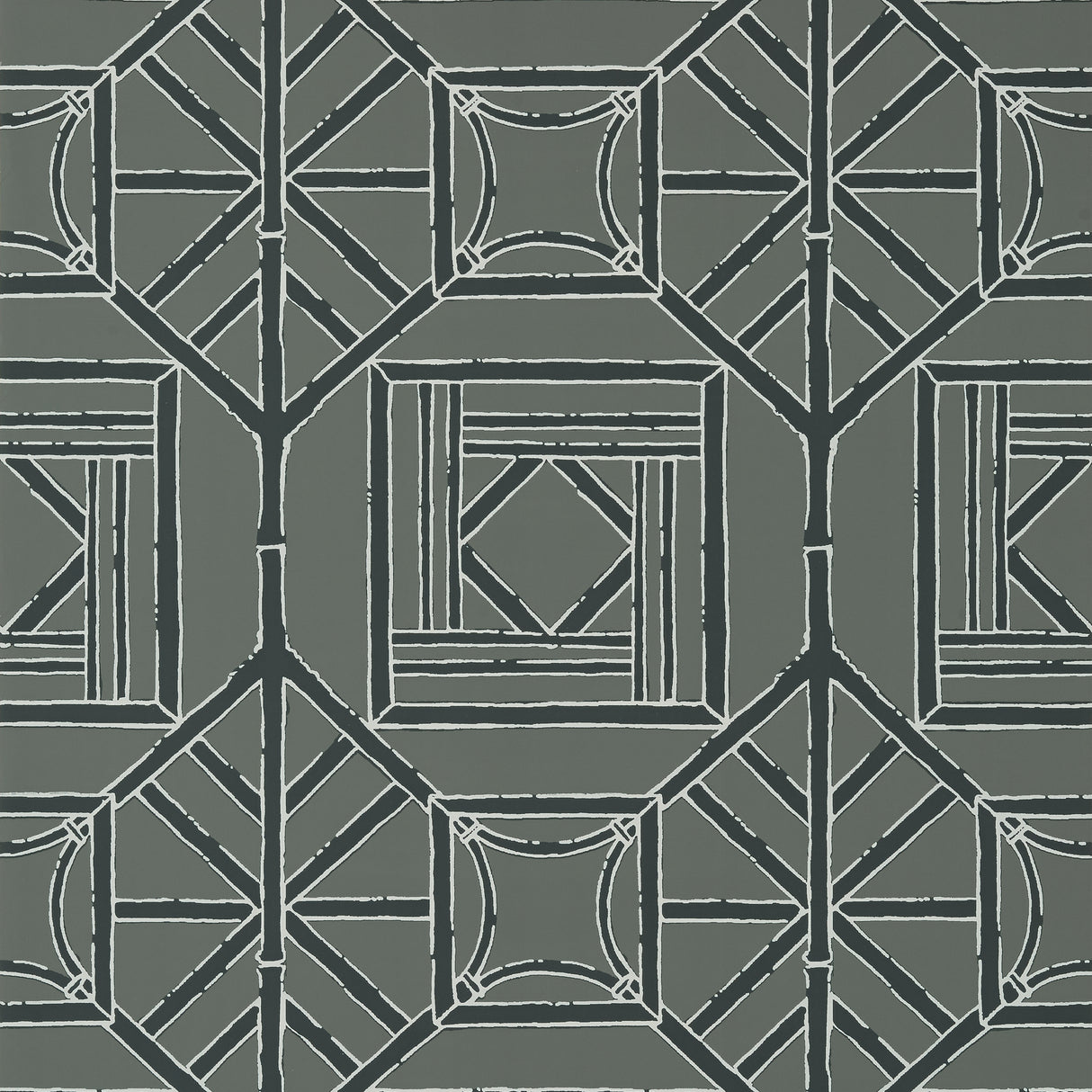 Thibaut T75520 SHOJI PANEL Grey Wallpaper