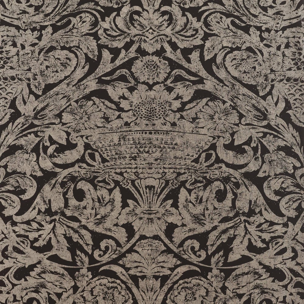 Thibaut T7643 CADIZ Black Wallpaper