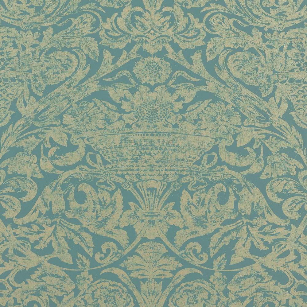 Thibaut T7649 CADIZ Teal Wallpaper