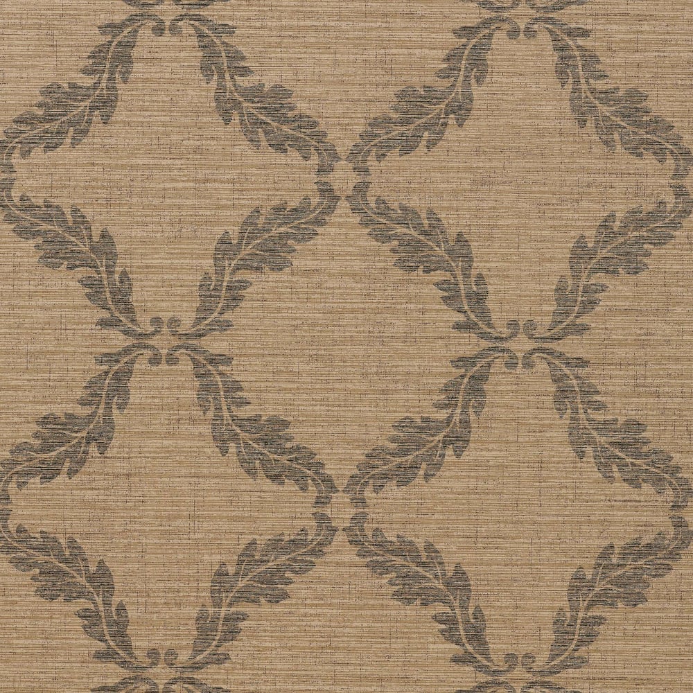 Thibaut T7672 ANTOINE TRELLIS Brown Wallpaper