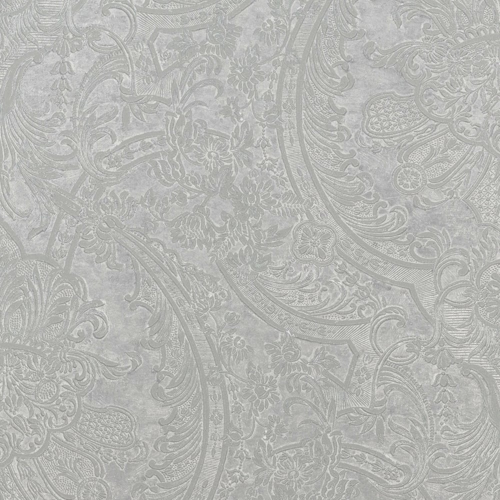 Thibaut T7698 REGENCY Metallic Silver Wallpaper