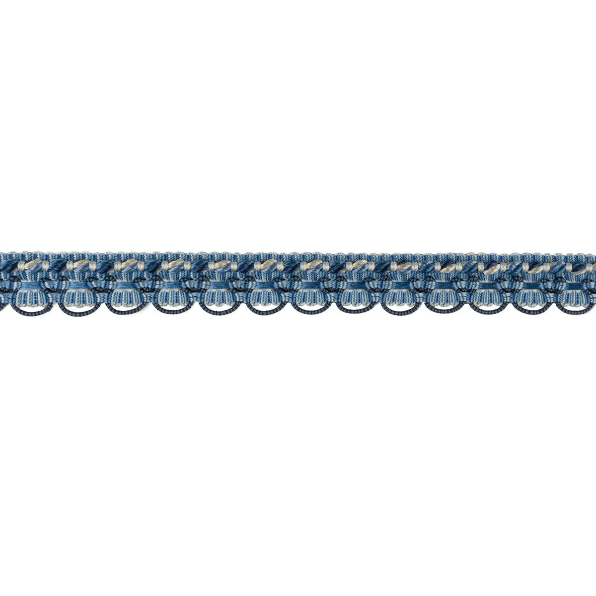 BRUNSCHWIG & FILS T8012517.5.0 SOIE GIMP CANTON BLUE TRIM - Eade's Wallpaper