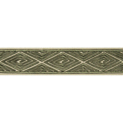 BRUNSCHWIG & FILS T8017102.30.0 LABYRINTHE TAPE GREEN TRIM - Eade's Wallpaper