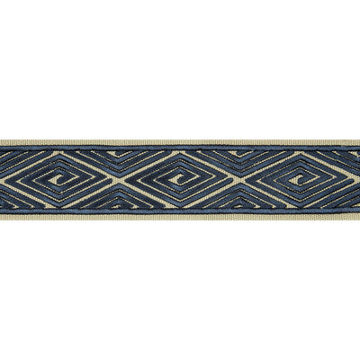 BRUNSCHWIG & FILS T8017102.50.0 LABYRINTHE TAPE NAVY TRIM - Eade's Wallpaper
