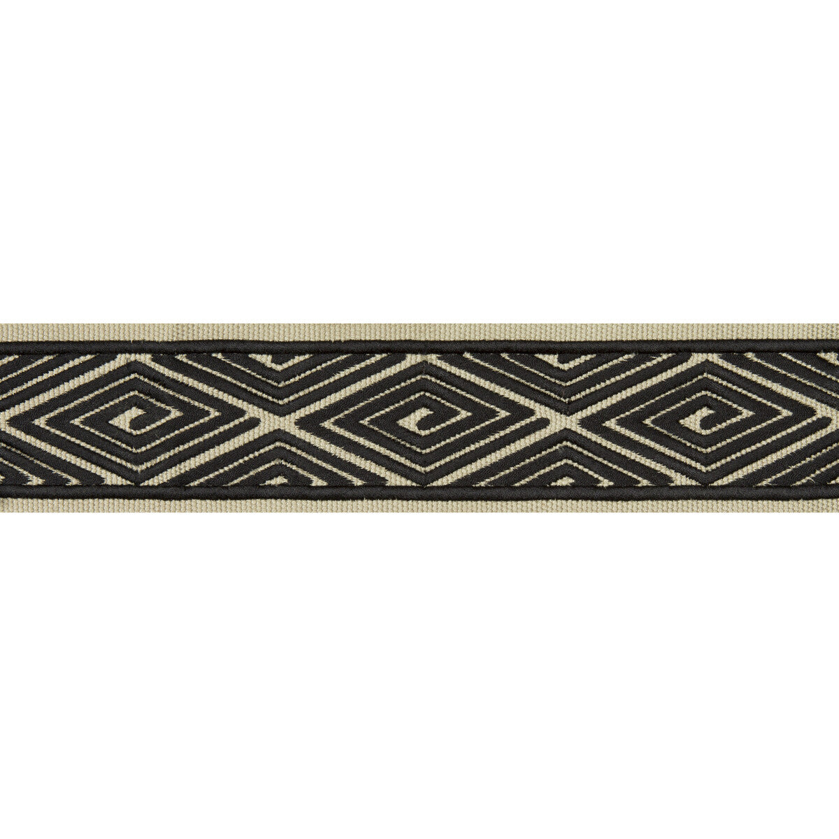 BRUNSCHWIG & FILS T8017102.8.0 LABYRINTHE TAPE BLACK TRIM - Eade's Wallpaper