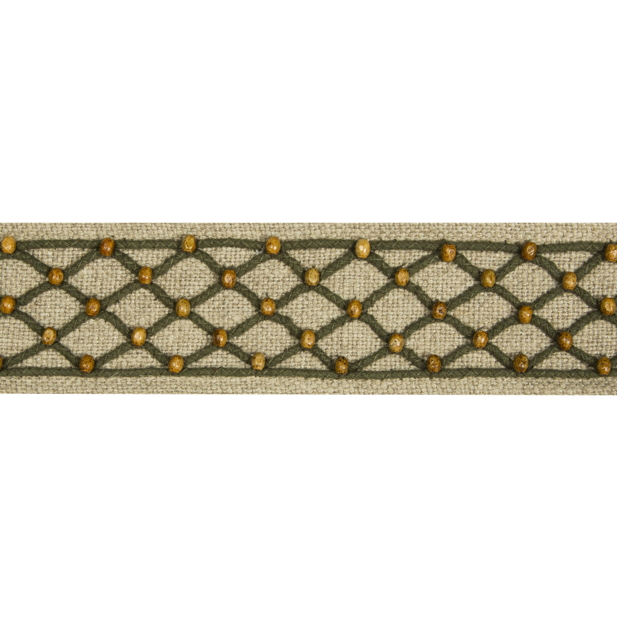 BRUNSCHWIG & FILS T8017106.30.0 LE BOISE TAPE GREEN TRIM - Eade's Wallpaper