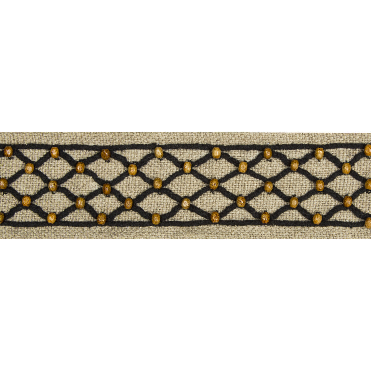 BRUNSCHWIG & FILS T8017106.8.0 LE BOISE TAPE BLACK TRIM - Eade's Wallpaper