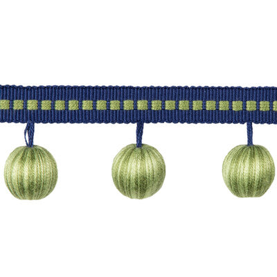 BRUNSCHWIG & FILS T8020103.503.0 CLAUDE BALL FRINGE NAVY TRIM - Eade's Wallpaper