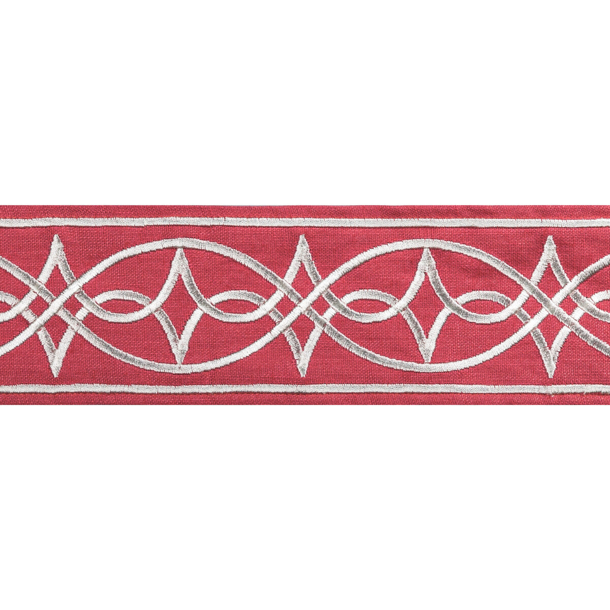 BRUNSCHWIG & FILS T8022104.19.0 ANAELLE TAPE RED TRIM - Eade's Wallpaper