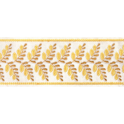 BRUNSCHWIG & FILS T8024100.40.0 FOUGERE BORDER CANARY TRIM - Eade's Wallpaper