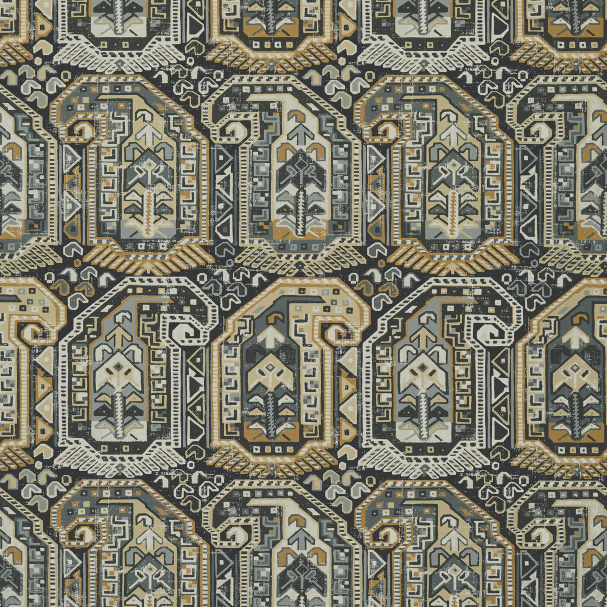 Thibaut T85021 GLENIFFER Black and Grey Wallpaper