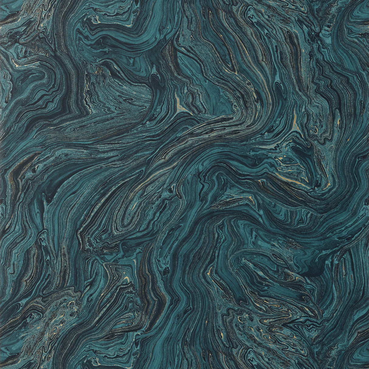 Thibaut T85068 VENUS Dark Turquoise Wallpaper