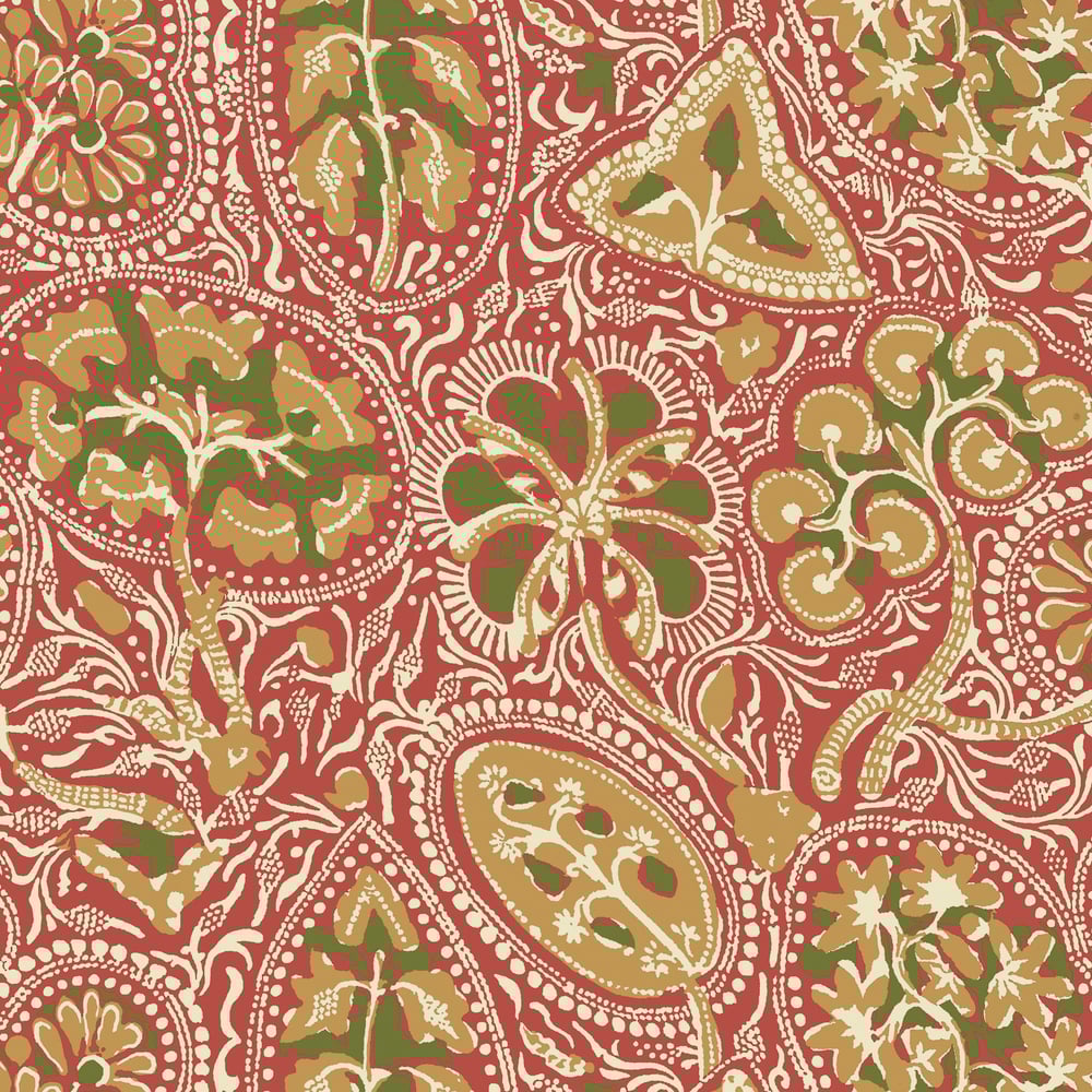 Thibaut T88717 COCHIN Red Wallpaper