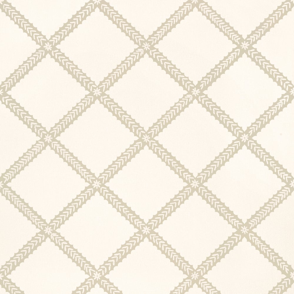 Thibaut T88750 MAJULI TRELLIS Beige Wallpaper