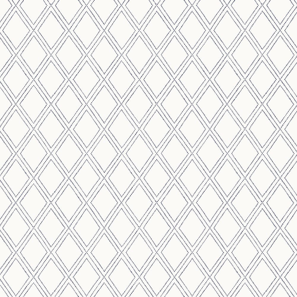 Thibaut T88754 BONAIRE Navy on White Wallpaper