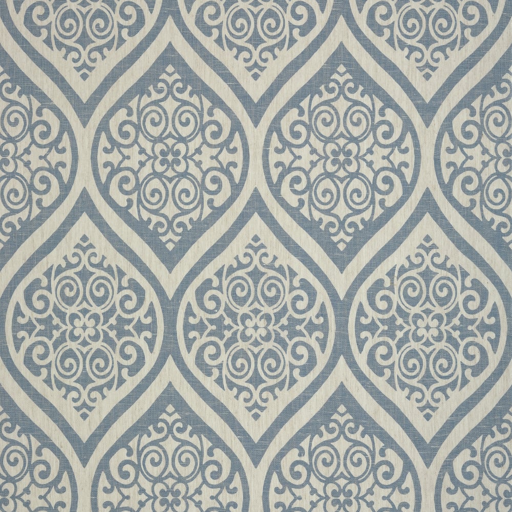 Thibaut T89148 TANGIERS Navy on White Wallpaper