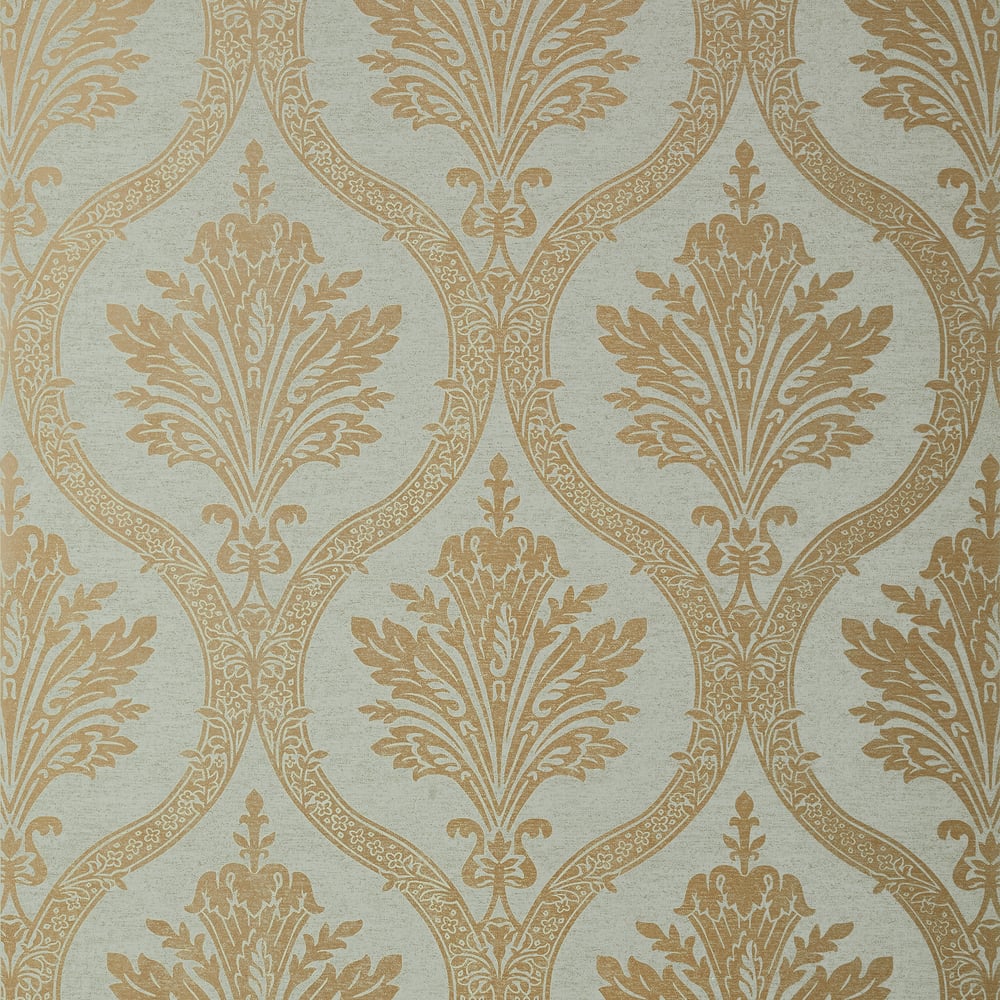 Thibaut T89160 CLESSIDRA Metallic Pewter on Grey Wallpaper
