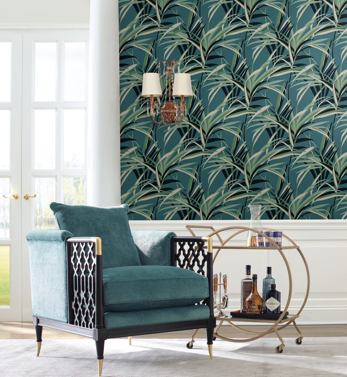 York TC2607 Tropical Paradise Green & Teal  Wallpaper