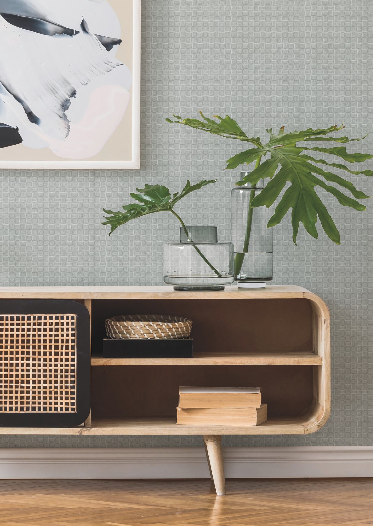 York TC2615 Paradise Island Weave Grey Wallpaper