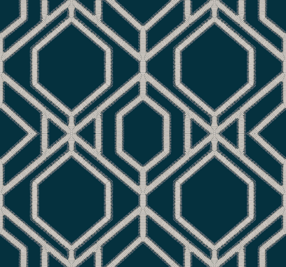 York TC2633 Sawgrass Trellis Navy Wallpaper