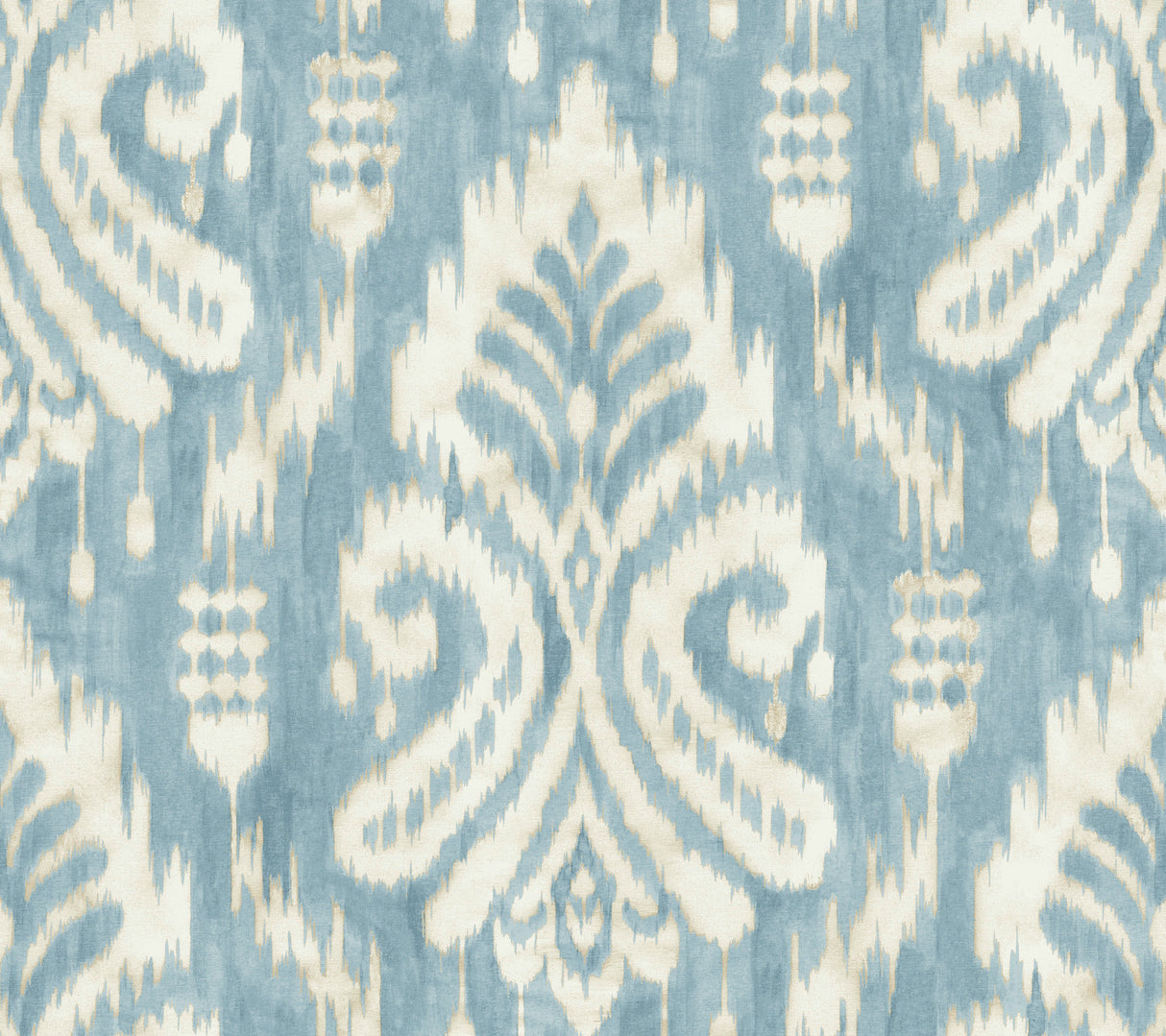 York TC2644 Hawthorne Ikat Blue Wallpaper