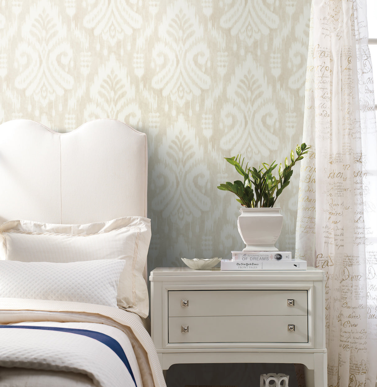 York TC2647 Hawthorne Ikat Beige Wallpaper