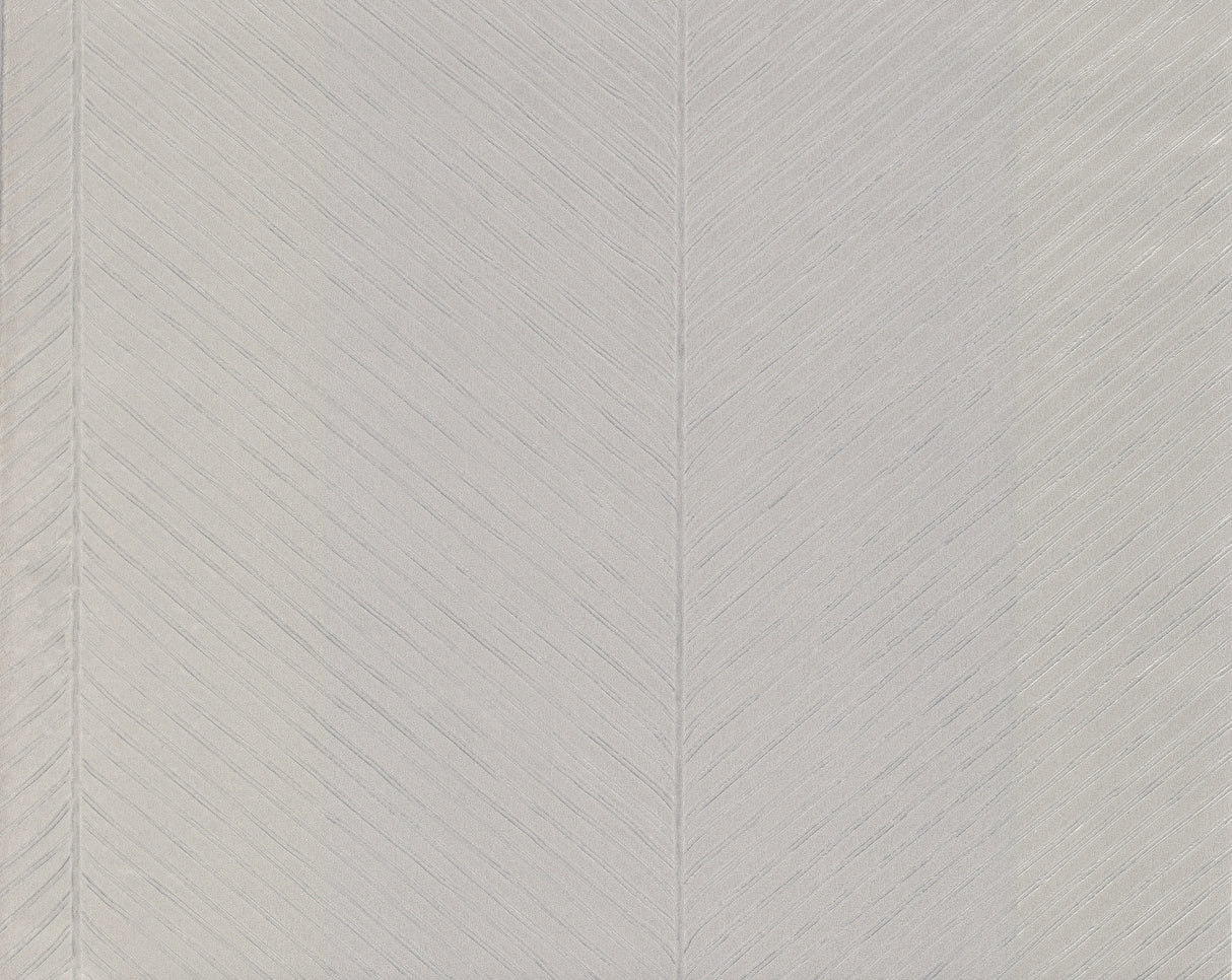 York TC2698 Palm Chevron Grey & Silver Wallpaper