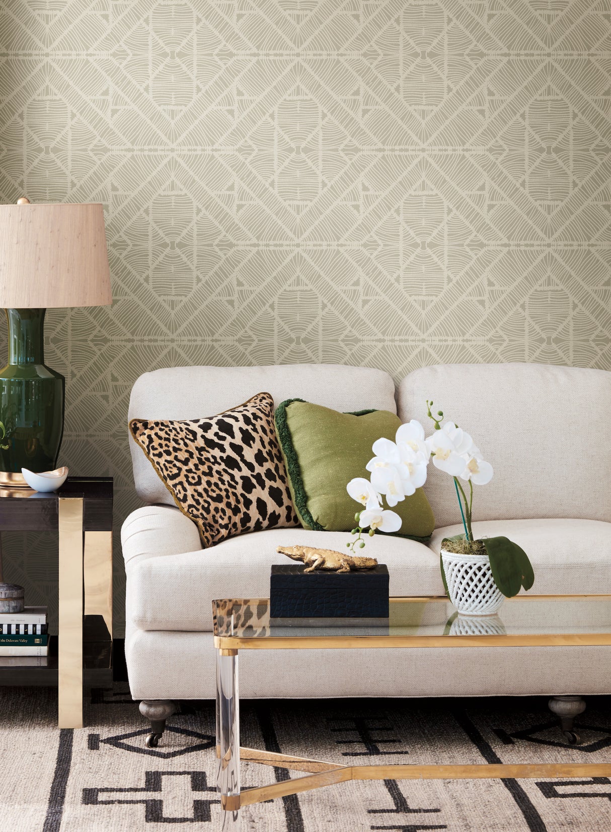York TC2703 Diamond Macrame Taupe Wallpaper