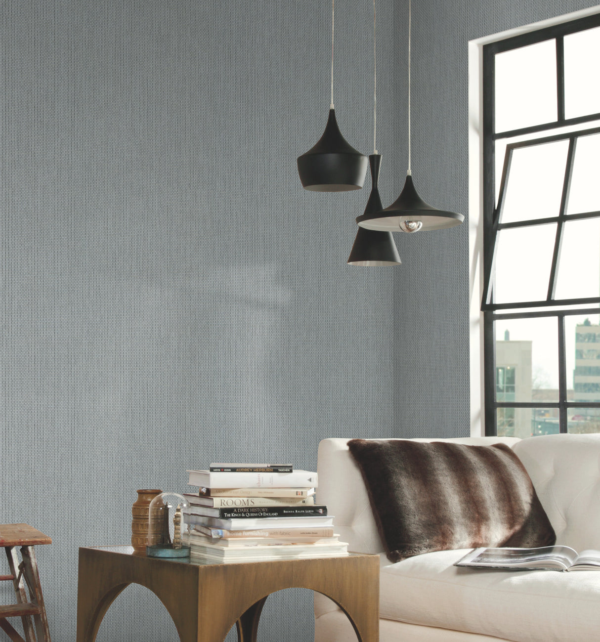 York TD1047N Petite Metro Tile White Wallpaper