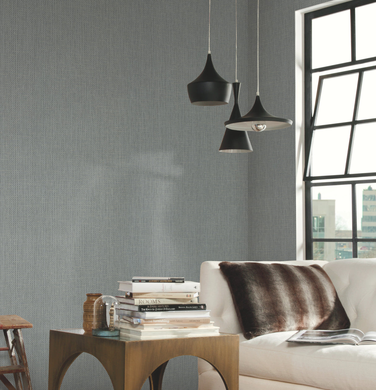 York TD1049N Petite Metro Tile Blue Wallpaper