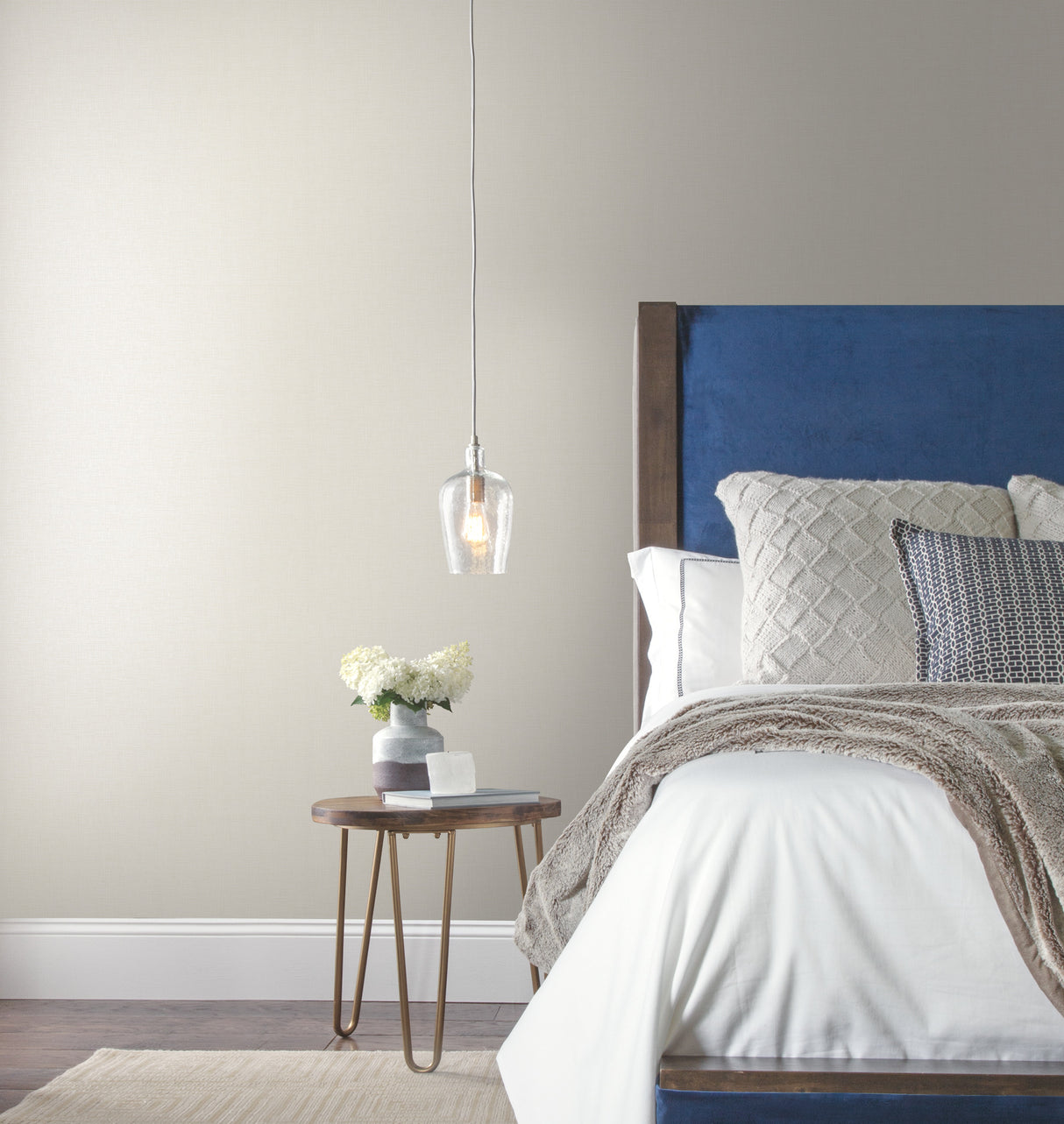 York TD1052N Hessian Weave White Wallpaper