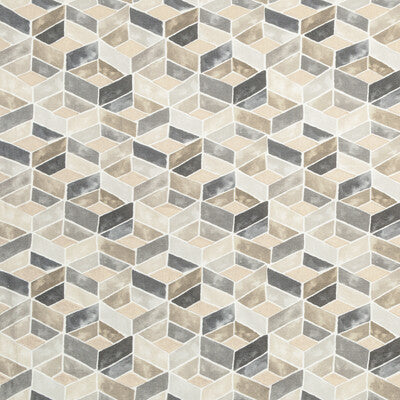 KRAVET COUTURE TESSERAE.11.0 TESSERAE PEWTER Fabric - Eade's Wallpaper